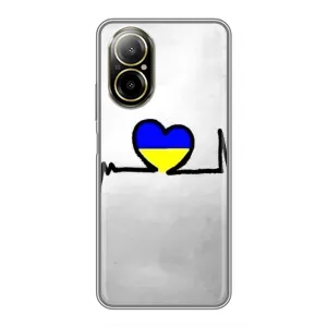Силиконовый Чехол на Realme C67 (Я-Украина) (Украинская кардиограмма)
