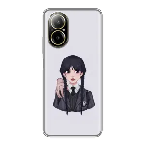 Чехлы с принтом Уэнсдей на Realme C67 (Вещь Венсдей)