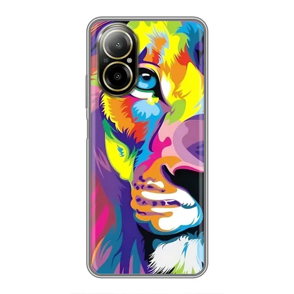 Чехол с рисунком «Яркий Лев» для Realme C67 Чехол с рисунком «Яркий Лев» для Realme C67