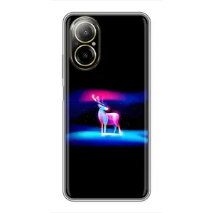 Силіконовий бампер з картинкою звірів для Realme C67 (Яскравий олень)