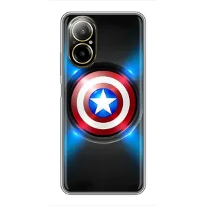 Чехол с Щитом Капитана Америки на Realme C67 (Яркий Щит Капитана)