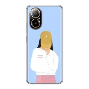 Силиконовый Чехол на Realme C67 с картинкой Стильных Девушек (Желтая кепка)