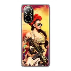 ЗСУ Чехлы (TPU) для Realme C67 (Женщина солдат)