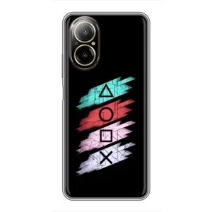 Чехол КИБЕРСПОРТ для Realme C67 (Значки Sony)