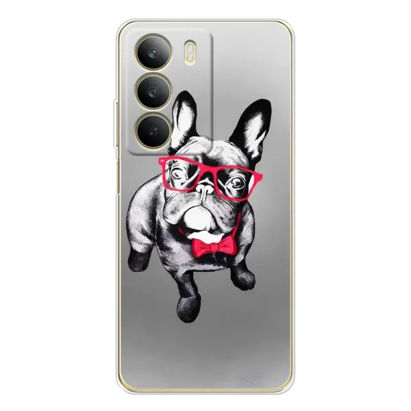 Чехол с рисунком «Бульдог в очках» для Realme C71