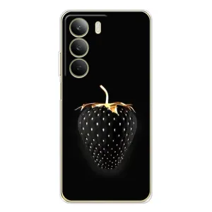 Чехол с изображением вкусной еды для Realme C71 (Чёрная клубника)