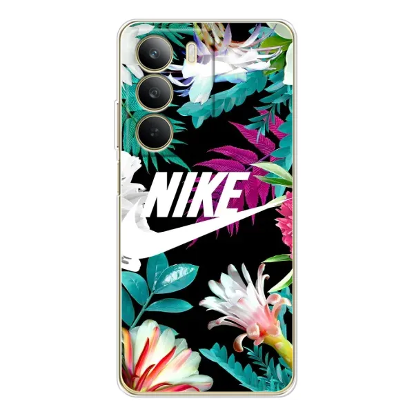 Чехол с рисунком «Цветочный Nike» для Realme C71 Чехол с рисунком «Цветочный Nike» для Realme C71