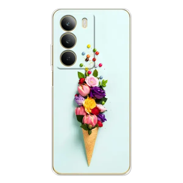 Чехол с рисунком «Цветок-мороженное» для Realme C71