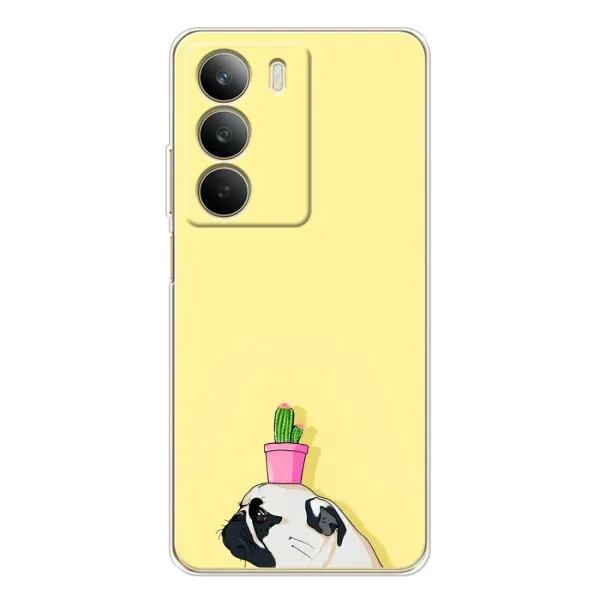 Чехол с рисунком «Кактус на голове» для Realme C71