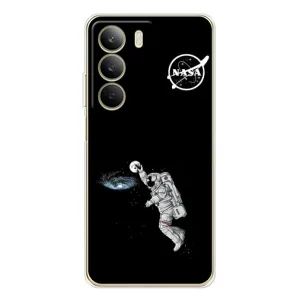 Силиконовый бампер с принтом "Наса" на Realme C71 (Космонавт баскетболист)