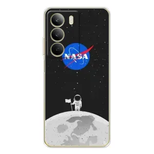 Силиконовый бампер с принтом "Наса" на Realme C71 (Космонавт NASA)