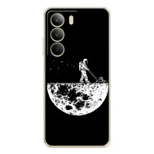 Силиконовый Чехол с принтом "Космонавты" на Realme C71 (Космонавт)