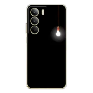 Чехол с картинками на черном фоне для Realme C71 (Лампочка)