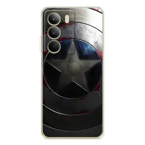 Чехол с Щитом Капитана Америки на Realme C71 (Ретро Щит Капитана)
