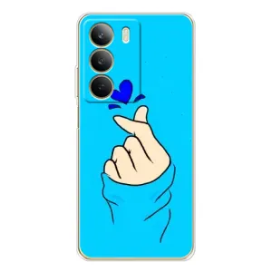 Чехлы (Знак сердечка) на Realme C71 (Сердце на синем)