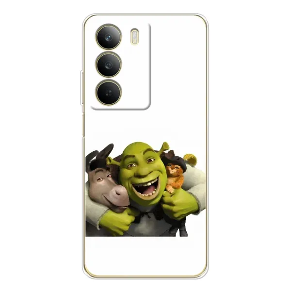 Чехол с рисунком «Шрек осел и кот» для Realme C71 Чехол с рисунком «Шрек осел и кот» для Realme C71