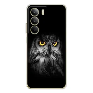 Чохли з принтом СОВИ для Realme C71 (Сова на чорному)