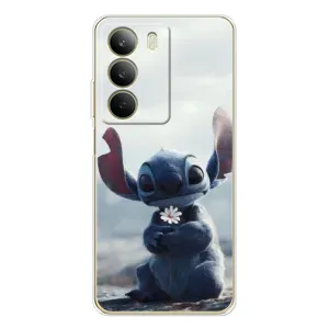 Чехол с рисунком Стич для Realme C71 (Стич с цветочком)