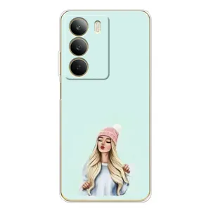 Силіконовый Чохол на Realme C71 з картинкой Модных девушек (В шапці)