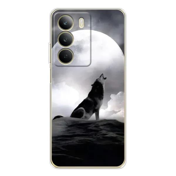 Чехол с рисунком «Волк и луна» для Realme C71 Чехол с рисунком «Волк и луна» для Realme C71