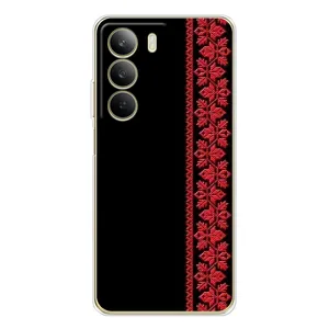 Силиконовый Чехол на Realme C71 с картинкой Вышиванки (Вышиванка на черном)