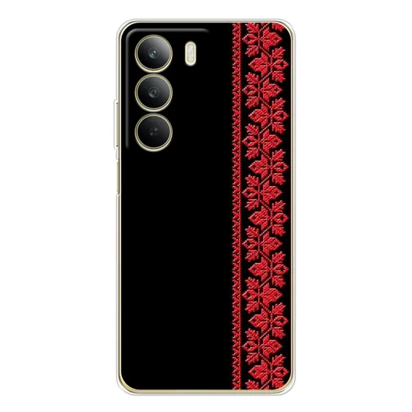 Чехол с рисунком «Вышиванка на черном» для Realme C71
