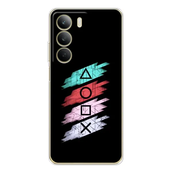 Чехол с рисунком «Значки Sony» для Realme C71 Чехол с рисунком «Значки Sony» для Realme C71