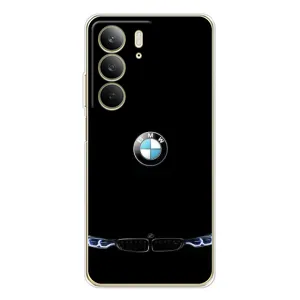 Силіконовий бампер з картинкою машини на Realme C73 5G (Чорний BMW)