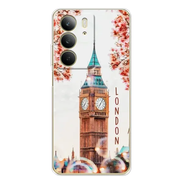 Чохол з малюнком «Годинник Лондон» для Realme C73 5G Чохол з малюнком «Годинник Лондон» для Realme C73 5G