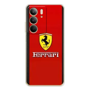 Силіконовий бампер з картинкою машини на Realme C73 5G (Ferrari Logo)