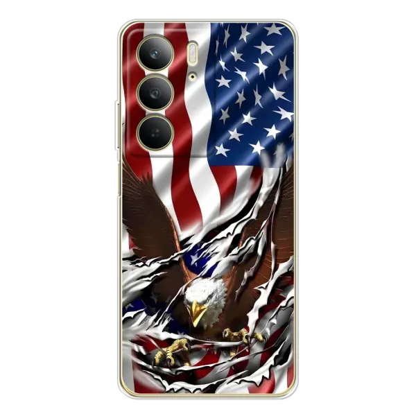 Чехол с рисунком «Флаг USA» для Realme C73 5G