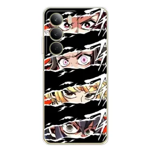Силиконовые чехлы с глазами Anime для С73 4Джи (Глаза на чорном)