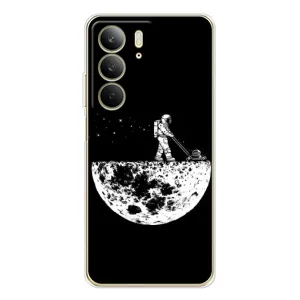 Силиконовый Чехол с принтом "Космонавты" на Realme C73 5G (Космонавт)