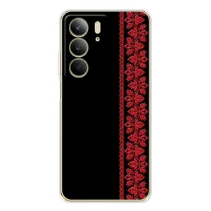 Силиконовый Чехол на Realme C73 5G (Красная Вышиванка)