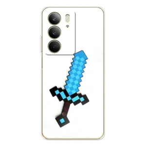 Чехлы для Realme C73 5G (Персонажи Майн Крафт) (Меч)