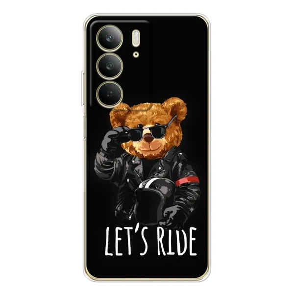 Чехол с рисунком «Модный Мишка» для Realme C73 5G