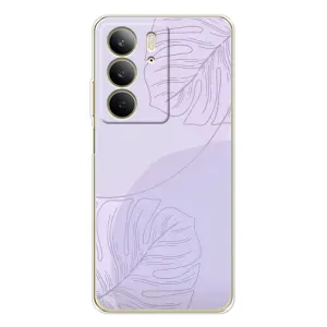 Чохол квітковий дизайн для Realme C73 5G (Монстера фіолетова)