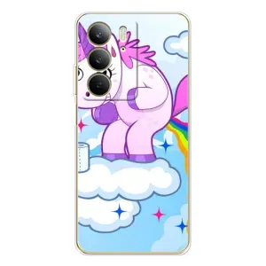 Чехол Unicorn на Realme C73 5G (Радуга единорожка)