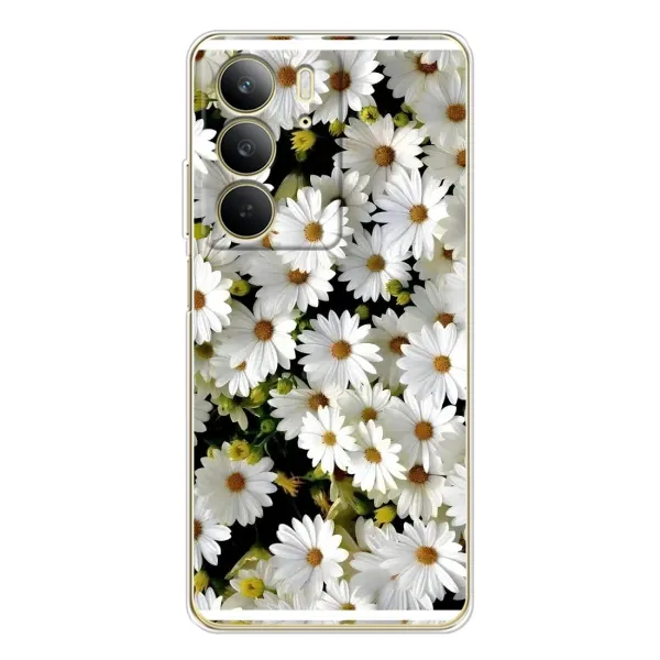Чехол с рисунком «Рамка в ромашках» для Realme C73 5G