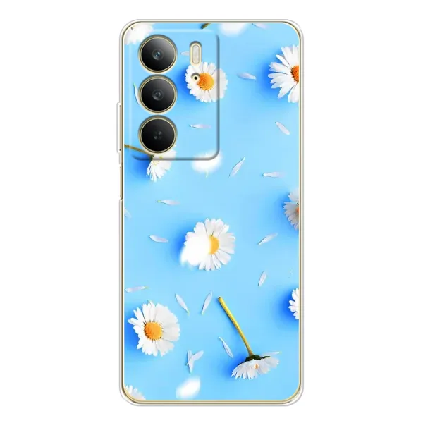 Чехол с рисунком «ромашки на голубом» для Realme C73 5G