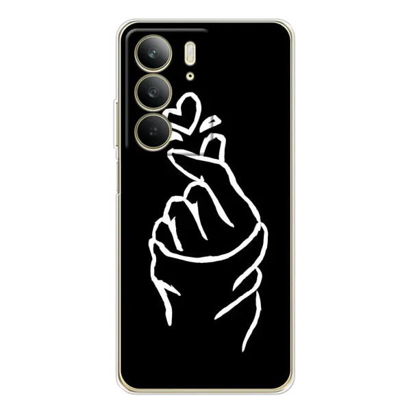 Чехол с рисунком «Сердце на черном» для Realme C73 5G Чехол с рисунком «Сердце на черном» для Realme C73 5G
