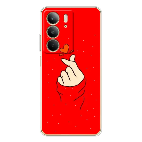 Чехол с рисунком «Сердце на красном» для Realme C73 5G Чехол с рисунком «Сердце на красном» для Realme C73 5G