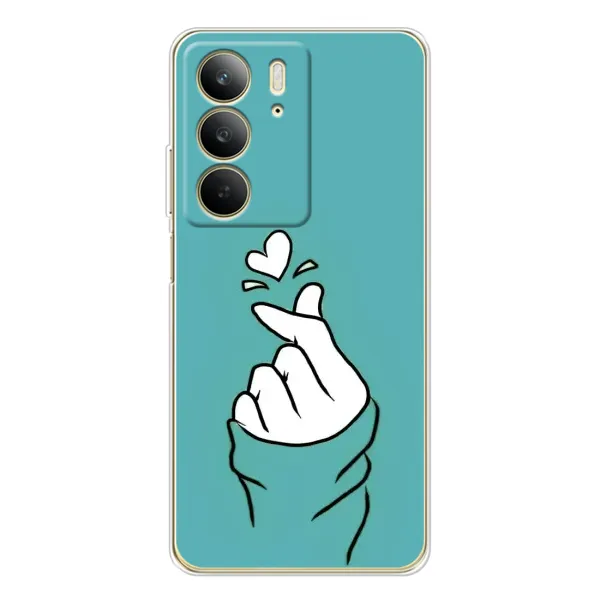 Чехол с рисунком «Сердечко на бирюзовом» для Realme C73 5G Чехол с рисунком «Сердечко на бирюзовом» для Realme C73 5G