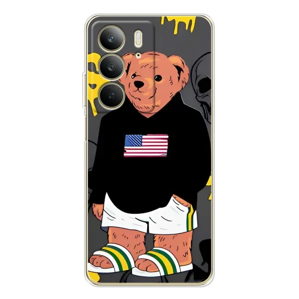 Чехол с рисунком «Teddy USA» для Realme C73 5G