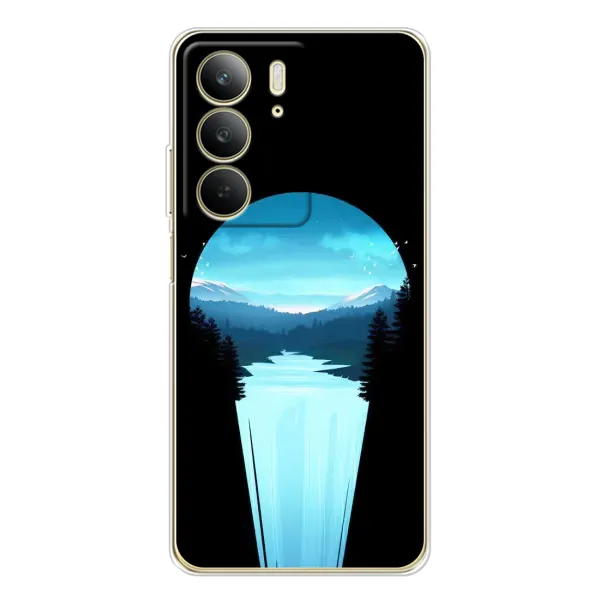 Чехол с рисунком «Синий Водопад» для Realme C73 5G