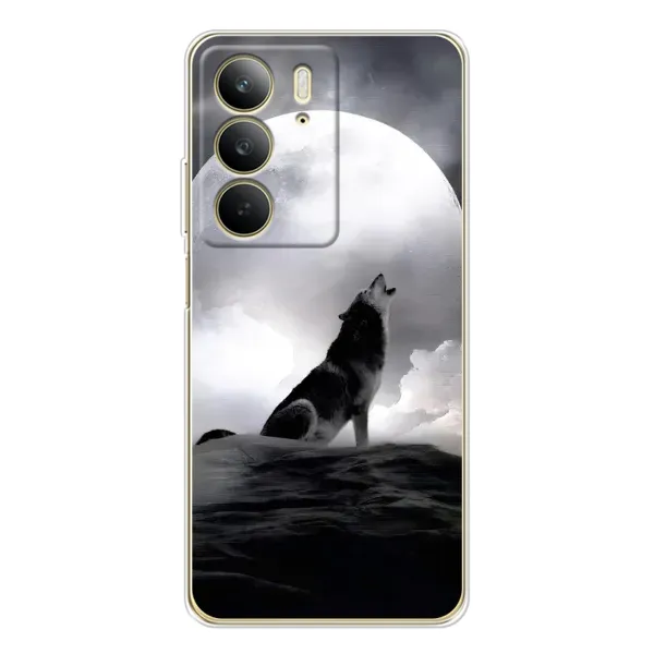 Чехол с рисунком «Волк и луна» для Realme C73 5G Чехол с рисунком «Волк и луна» для Realme C73 5G