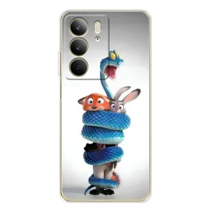 Силиконовый чехол с принтом Зоотрополіс для Realme C73 5G (Змея Зоо)
