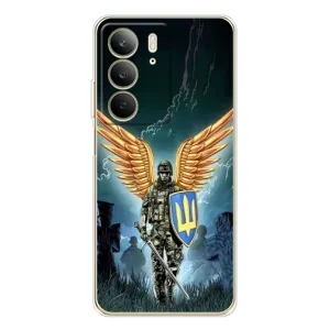 Патриотический Чехол для Realme C73 5G (ЗСУ з крильями)