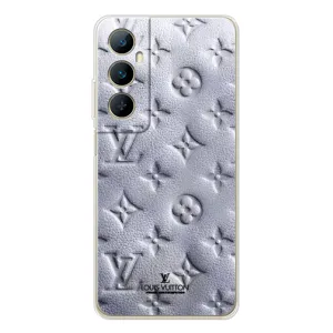 Текстурный Чехол Louis Vuitton для Реалми С75 (Белый ЛВ)