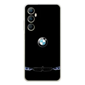 Силиконовый бампер с картинкой машины на Realme C75 (Черный BMW)